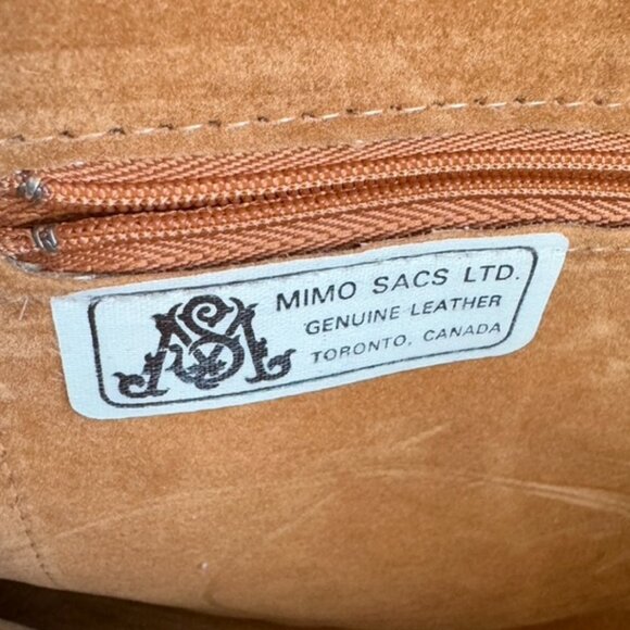 1970s Vintage Mimo Sacs Chocolate Brown Leather Bag - Picture 7 of 12
